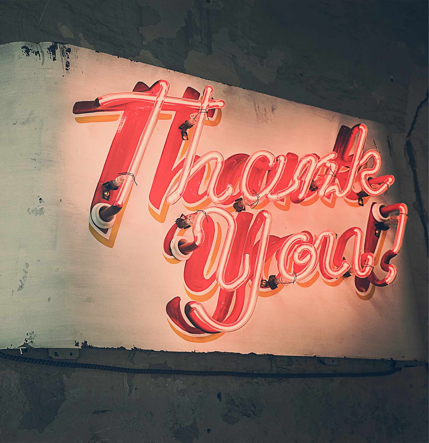 Thank you neon sign